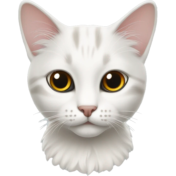Little scottish short haïr cat White  emoji