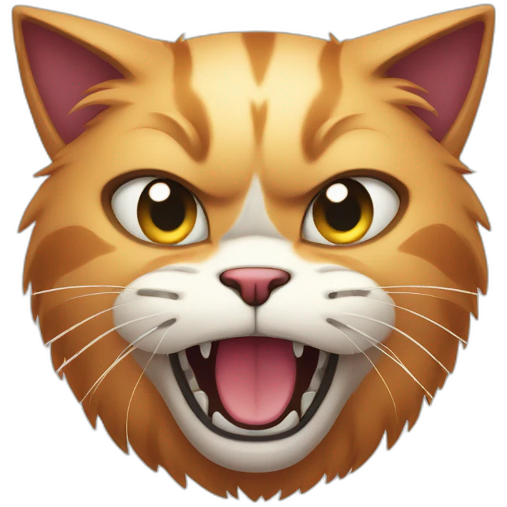 Angry coloured cat emoji