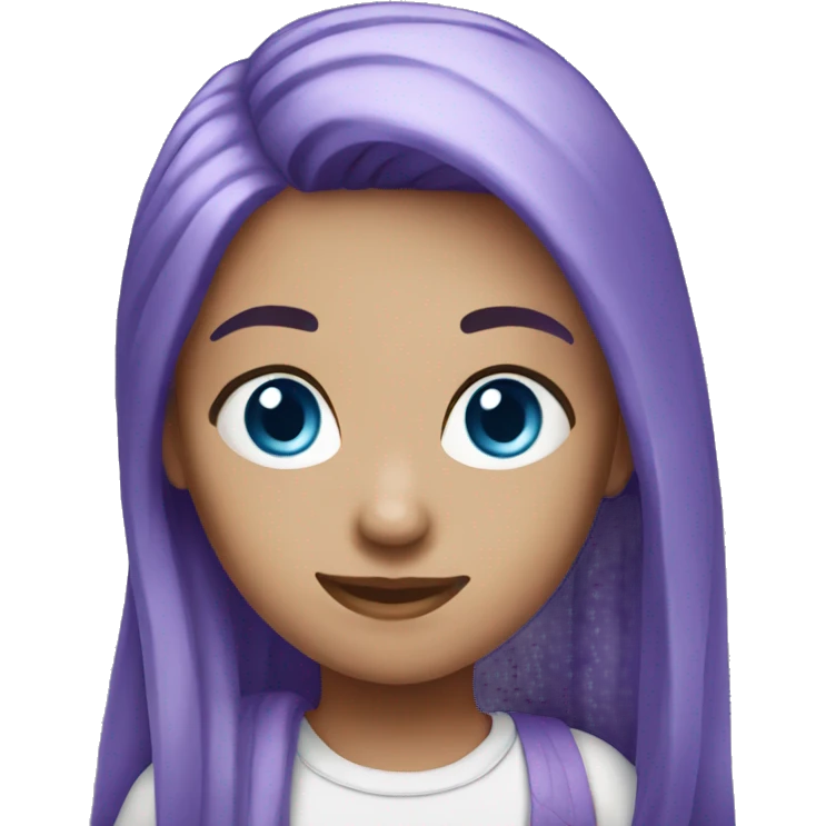 girl (long purple hair) (blue eyes) (fair skin)  emoji