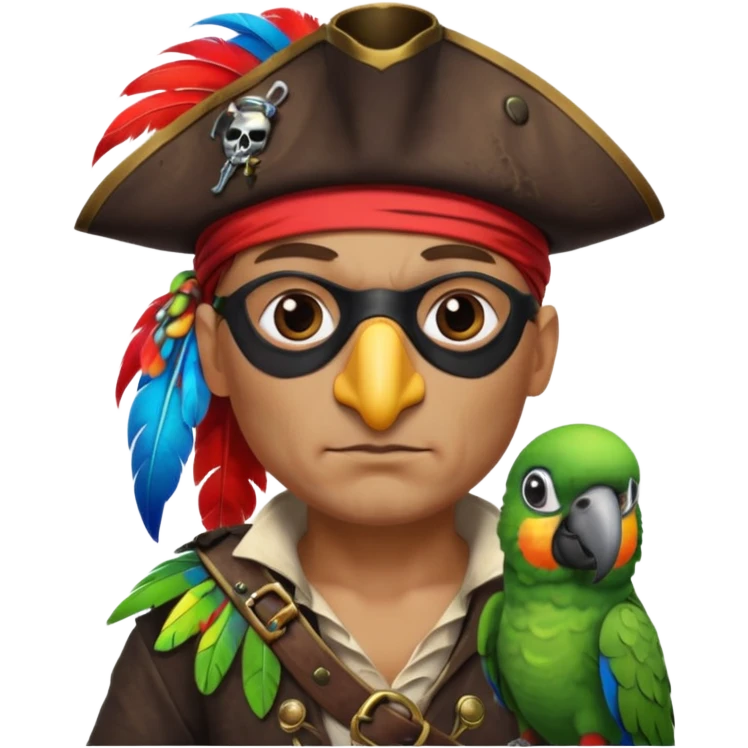 pirate and parrot emoji