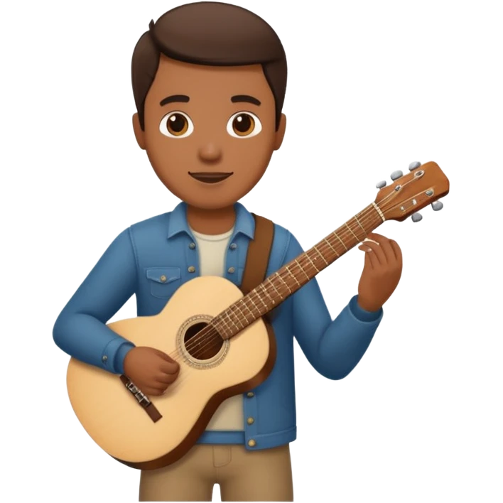 man holding guitar emoji