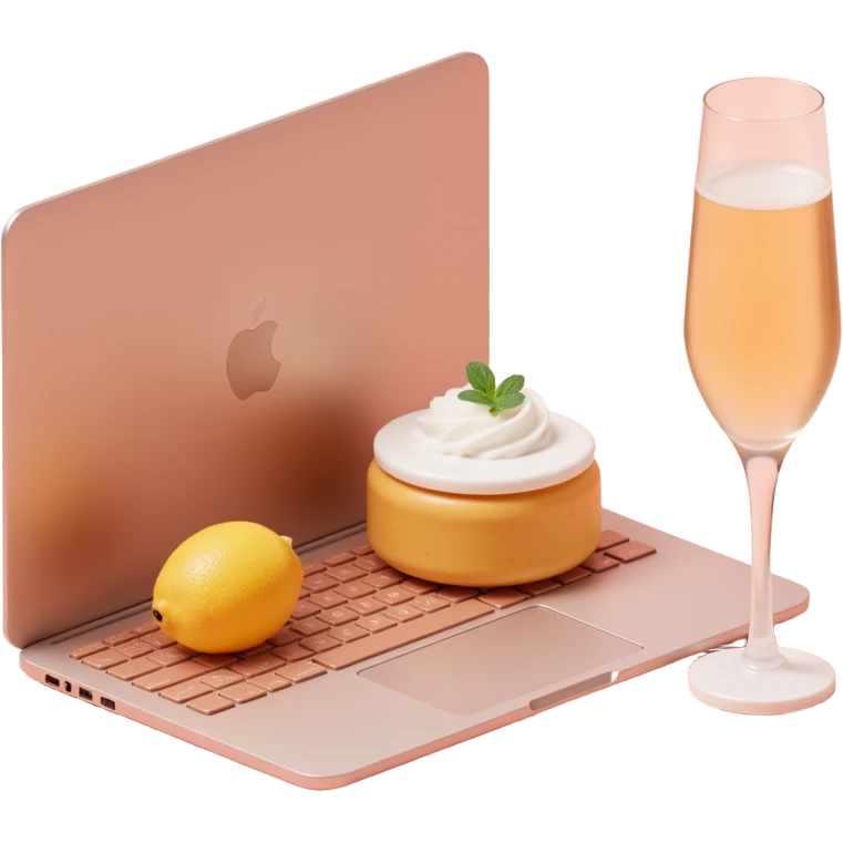 champagne macbook emoji