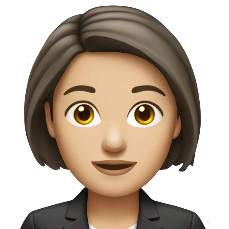 White female brunette hair corporate job emoji