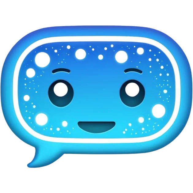 chatbot speech bubble with digital sparkles emoji