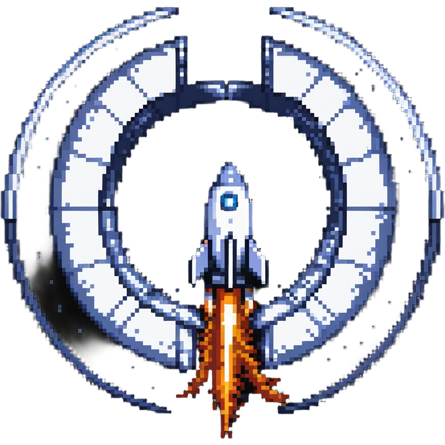 rocket entering a portal wormhole emoji
