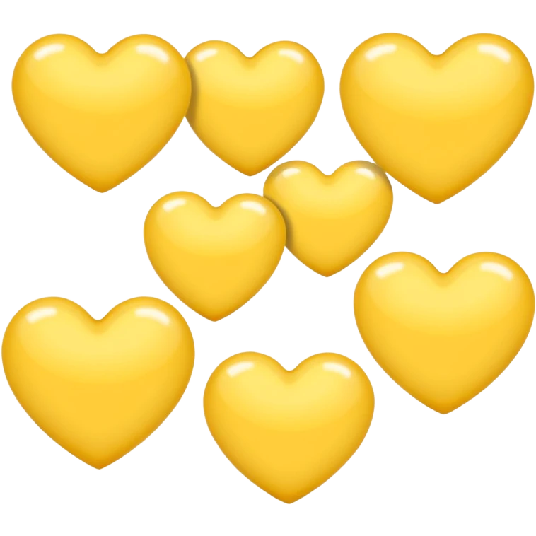 Pale yellow hearts emoji