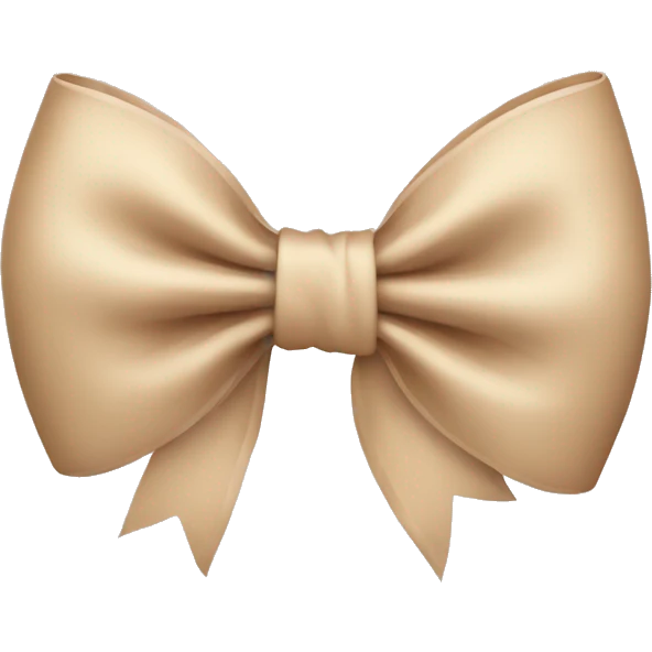 Beige bow emoji