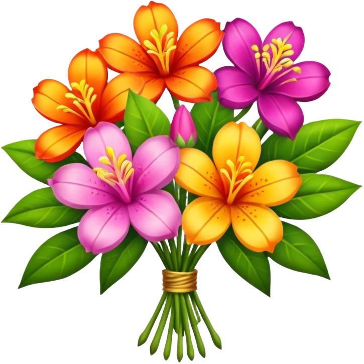 bouquet of exotic flowers emoji