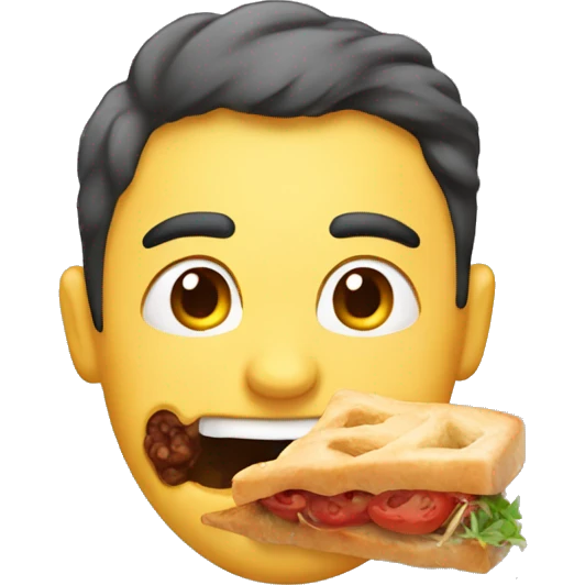 Saliva for yummy food emoji