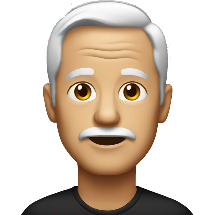 old man in black shirt emoji