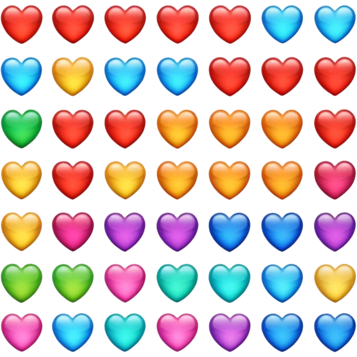 des emojis coeur de toutes les couleurs emoji