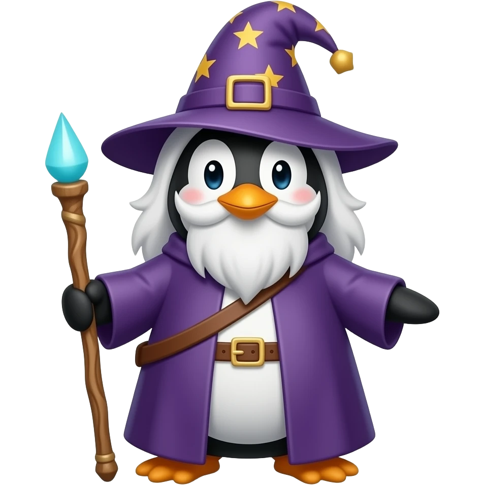 Penguin Wizard emoji