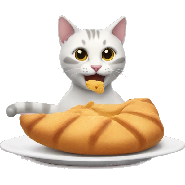 Cat eating emoji