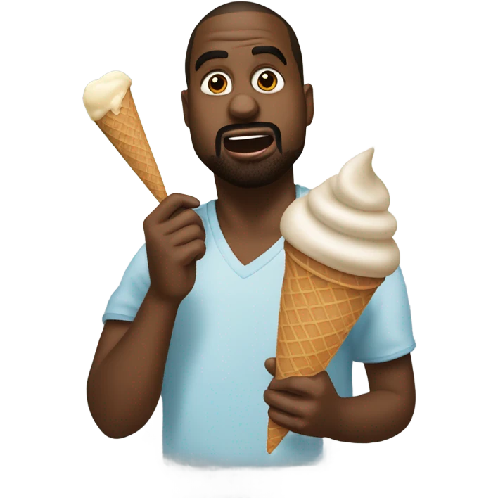 kanye west eating icecream  emoji