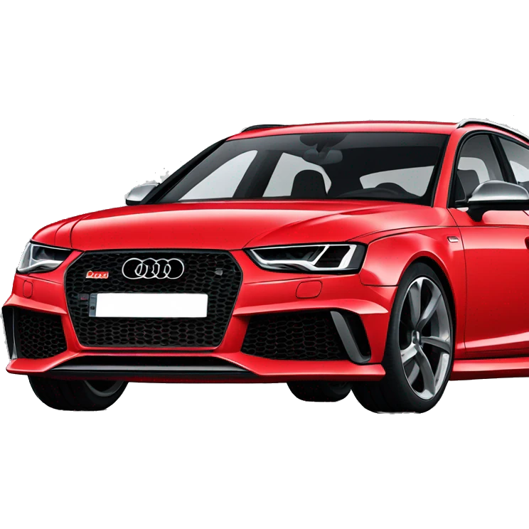 Audi rs4 in red color emoji