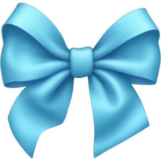 light blue bow emoji