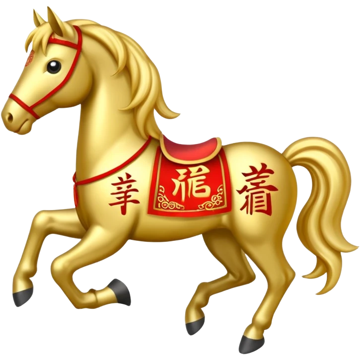 Chinese new year 马，加新年字眼 2026 新年快乐 emoji