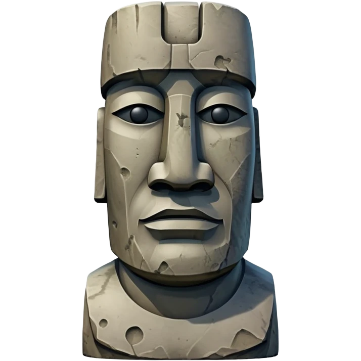 A sigma statue moaï emoji