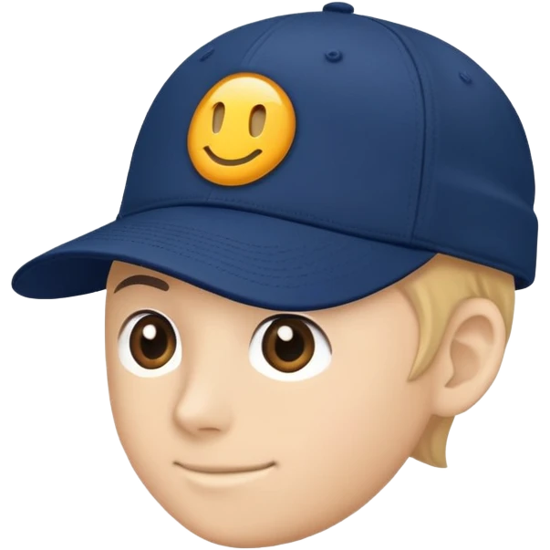 cap with a simple logo on the front panel emoji