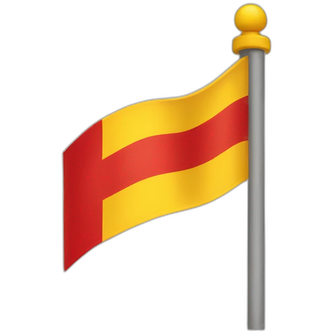 Yellow red flag emoji