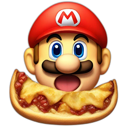 mario eating emoji emoji