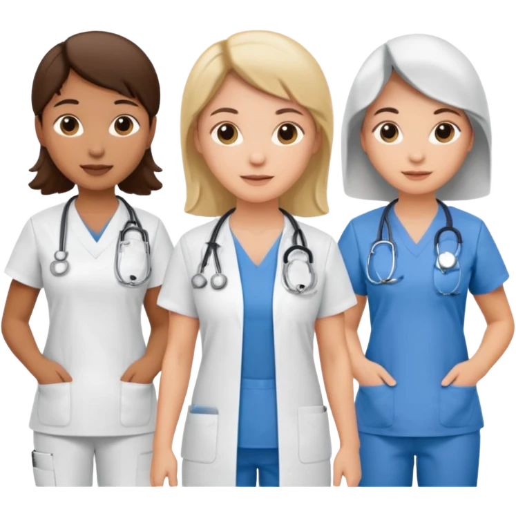 equipo de hospital enfermeras emoji