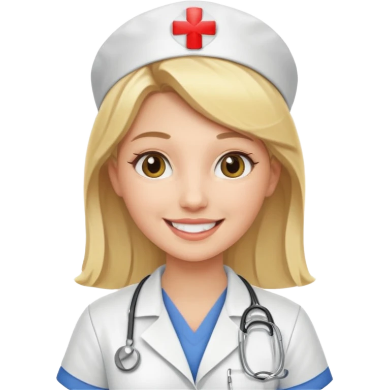 blonde pretty nurse emoji