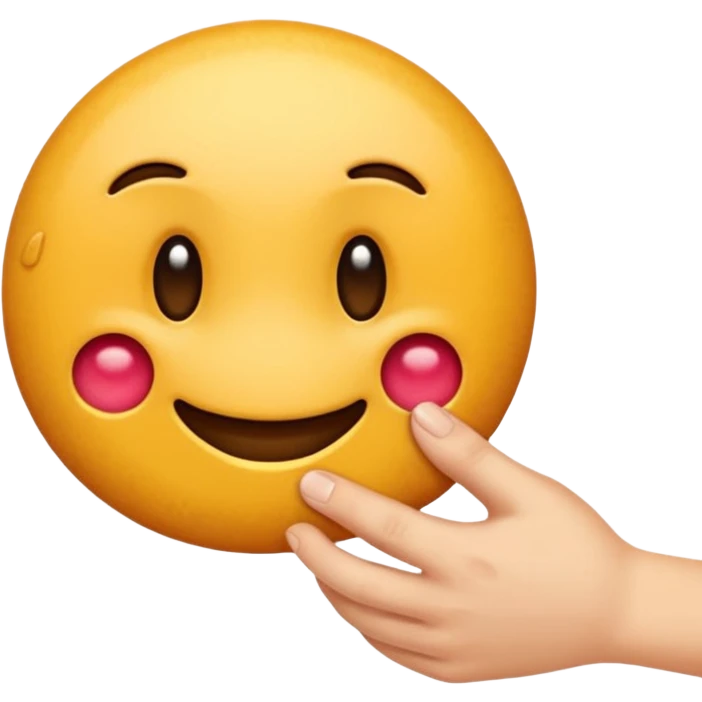 Devi creare un emoticon che sta per tirare uno schiaffo al contrario, cioè che colpisce con le nocche con la parte superiore della mano..e non con il palmo...ciò il verso opposto. emoji