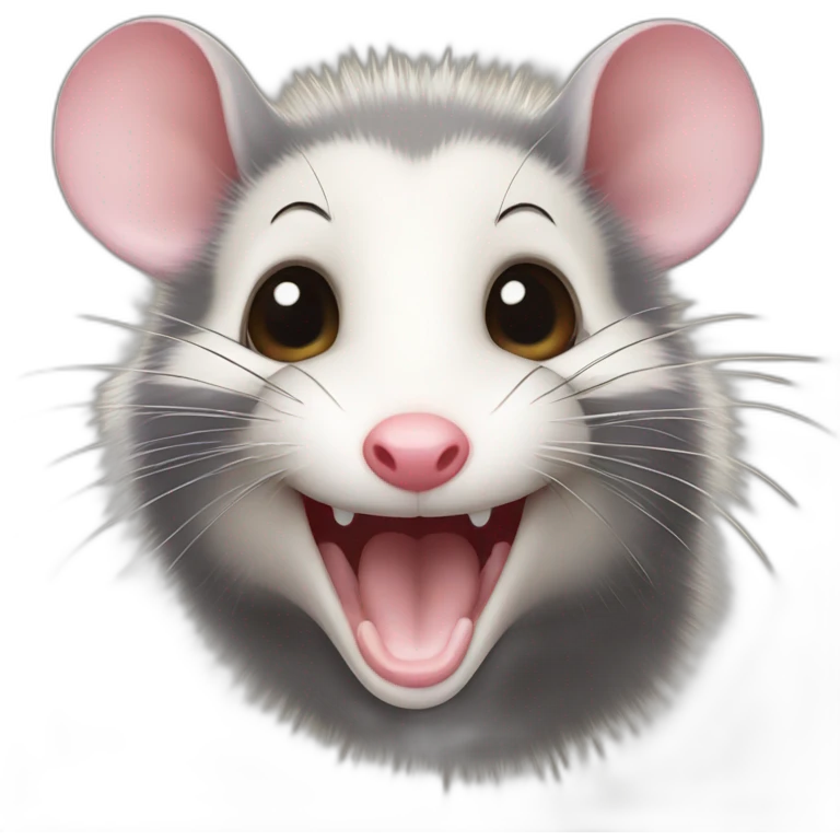smiling opossum emoji