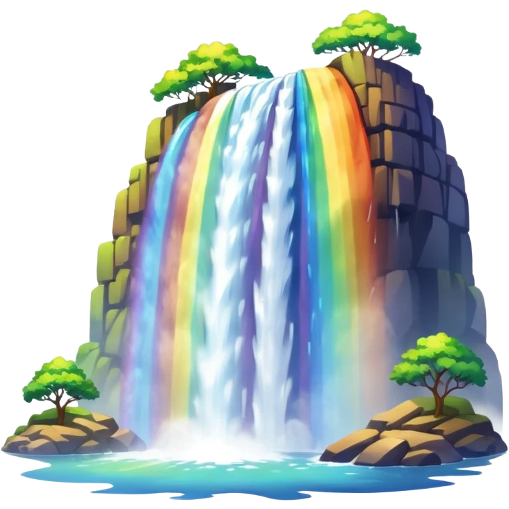 rainbow waterfall  emoji