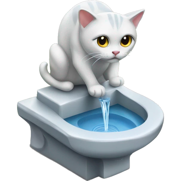 cat water drinking fountain emoji
