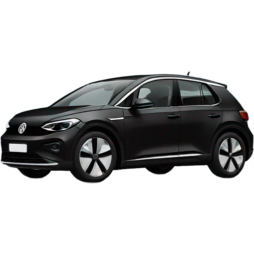 Black Volkswagen id.3 emoji