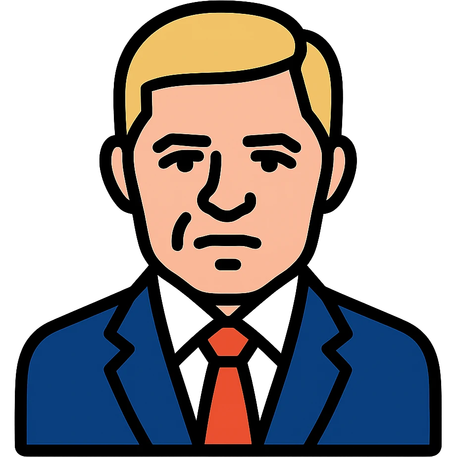 portrait of Robert Fico, Prime Minister of Slovakia icon emoji