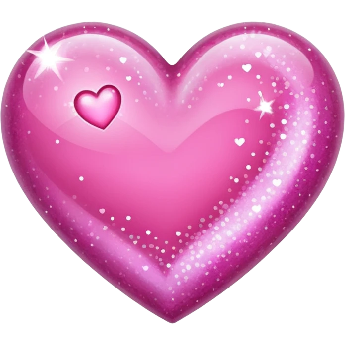 Pink heart with glitter emoji