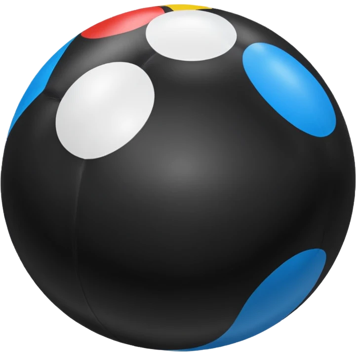 black beach ball emoji