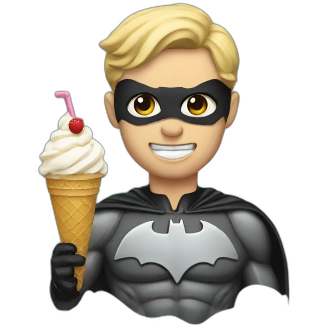 Batman with ice cream  emoji