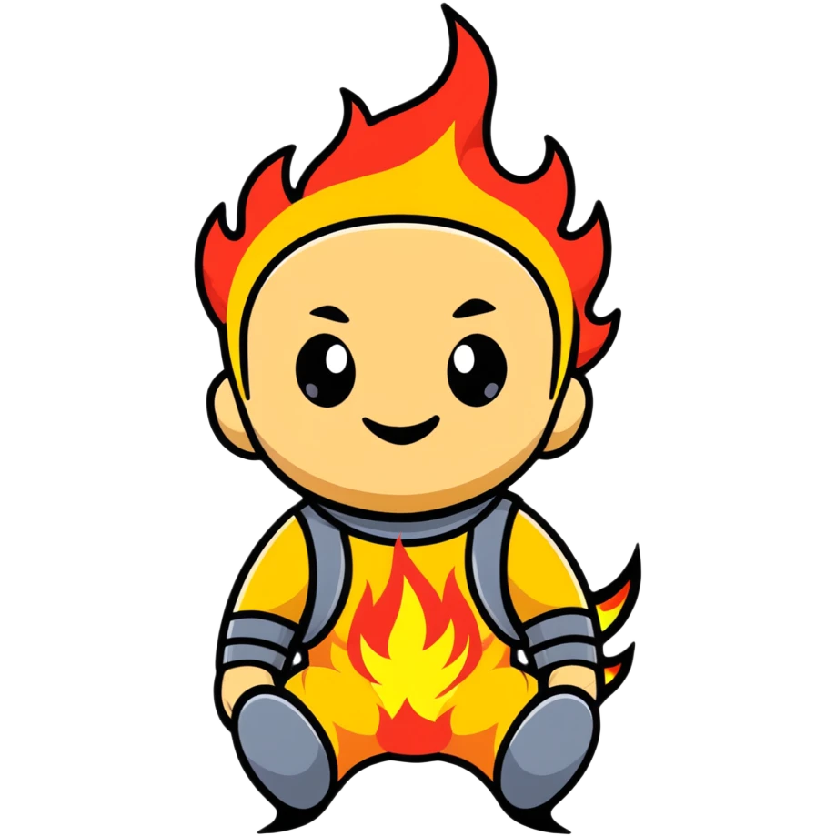 baby Jack Jack from The Incredibles with superpowers - on fire, laser eyes, and multiple forms emoji