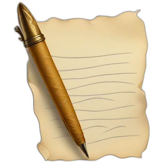 paper and quill pen emoji