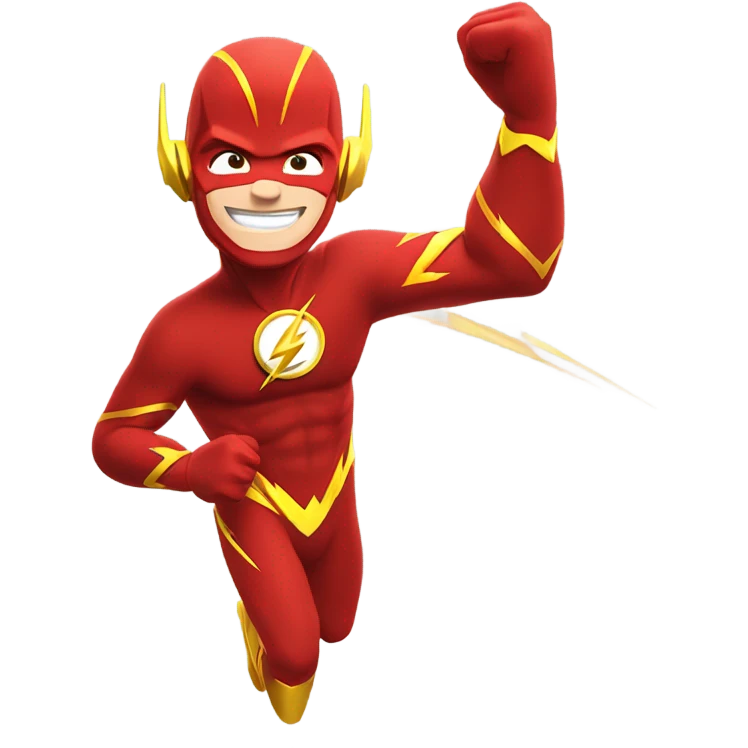 DC Comics the Flash waving hello emoji