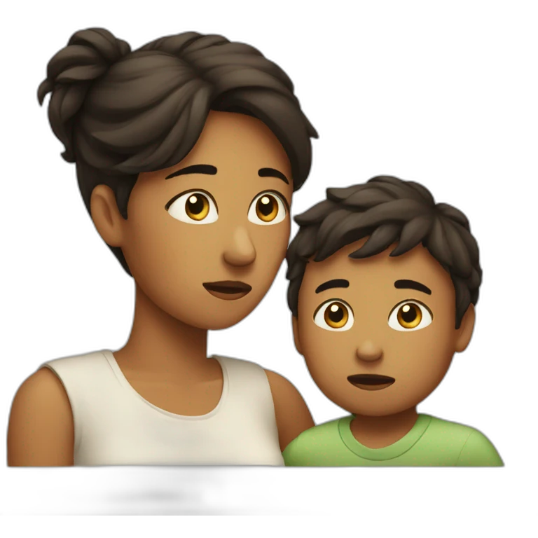 mum and son sad emoji