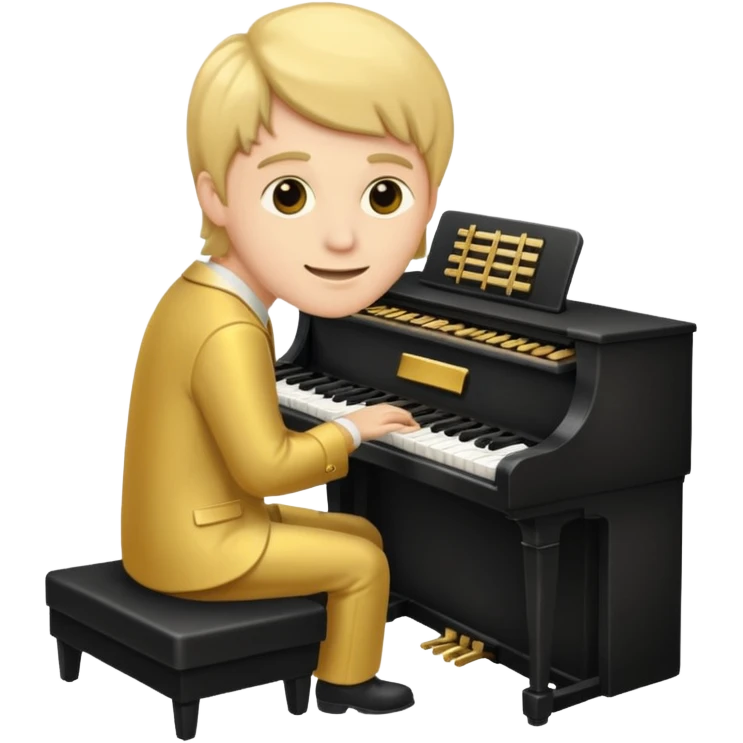 golden musician keyboard emoji