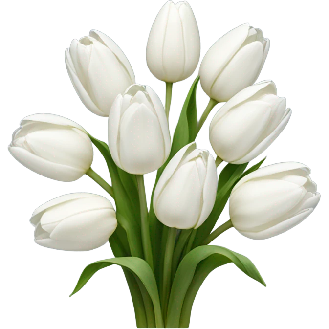 white tulip bouquet  emoji