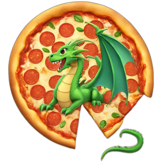 dragon on pizza emoji