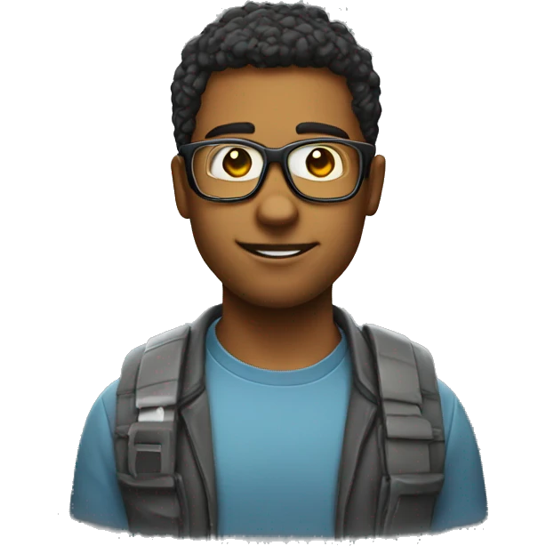 nerd with halo emoji
