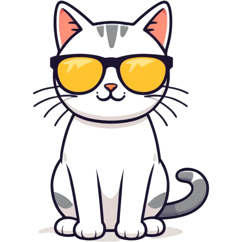 Cat with sunglasses emoji