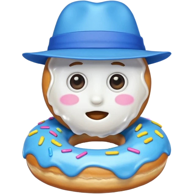 Donut with blue campaign hat emoji