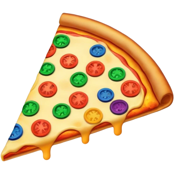 Rainbow pizza emoji