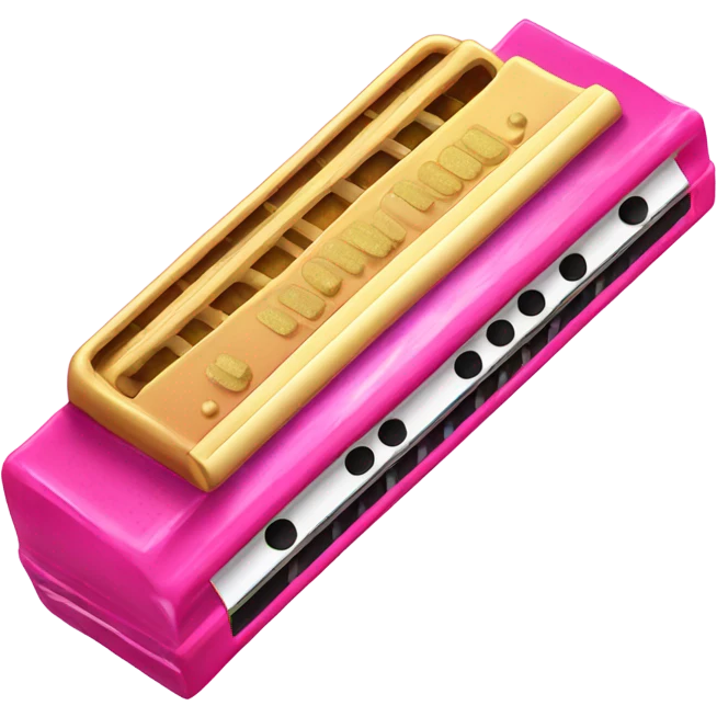 Pink ombre harmonica with glitter  emoji