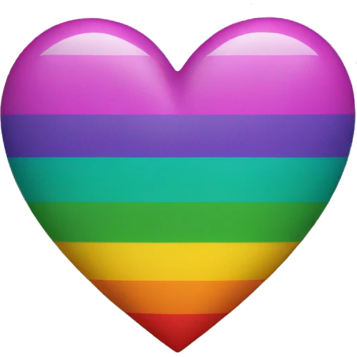 Pride flag heart emoji