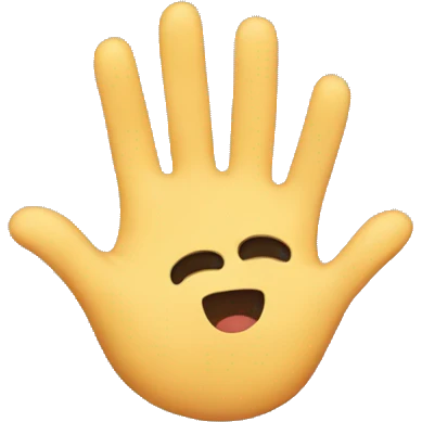 Hello hand emoji